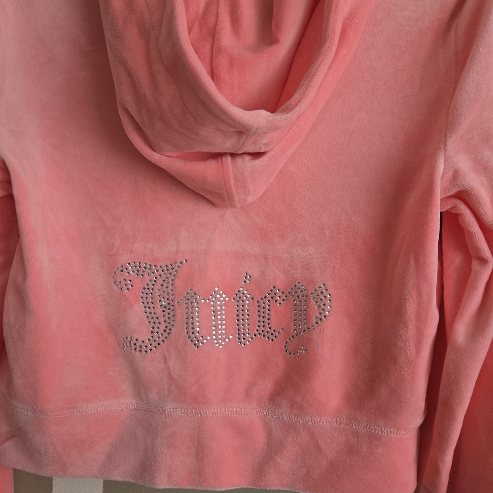 Juicy Couture Flamingo Pink Velour Tracksuit (M) - Picture 4 of 5